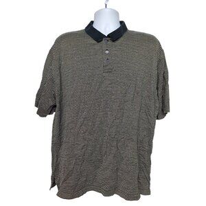 Pronto Uomo Sport Men's Polo Shirt XXL Black Beige Geometric Moisture Wicking